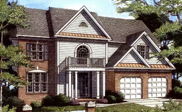 image of colonial house plan 6802